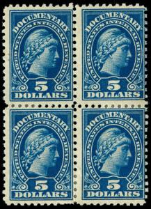 momen: US Stamps #R220 Mint OG Block of 4 Revenue