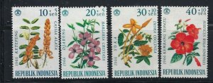 Indonesia B195-98 MNH 1996 Flowers