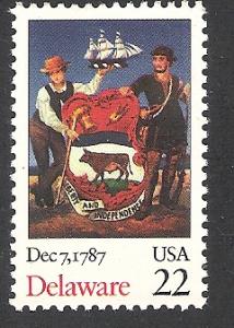 US Cat # 2336, Delaware, MNH*-