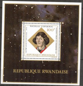 Rwanda 1973 Space Astronomy Copernicus S/S MNH