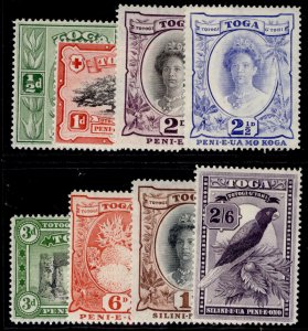 TONGA GVI SG74-81, 1942-49 SHORT set, M MINT. Cat £70.