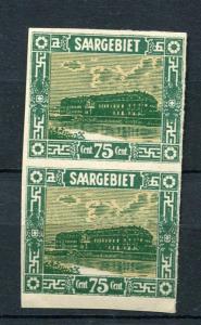 Germany/SAAR 1922 MNH Michel 93U. Imperf pair MCV 300 euro Id 10