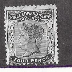 Prince edward Island #97  4p black (U) CV $19.00