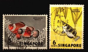 Singapore Used Scott 55 - 56