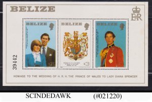 BELIZE - 1981 ROYAL WEDDING PRINCESS DIANA MIN/SHT MNH