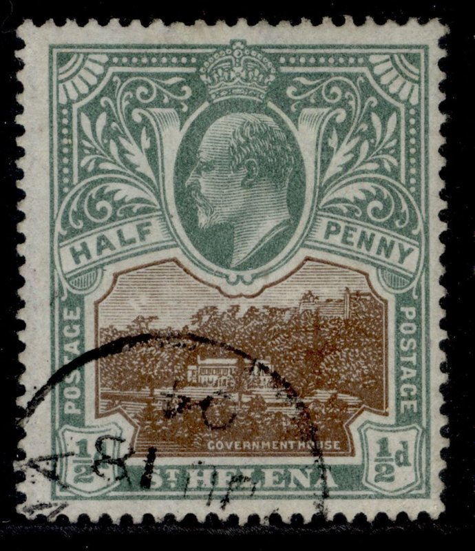 ST. HELENA EDVII SG55, ½d brown & grey-green, FINE USED.