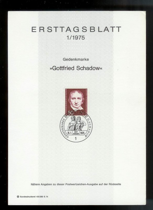 GERMANY (52) Ersttagsblatt FDC Presentation Cards