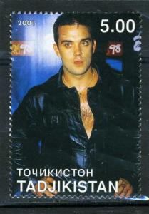 Tajikistan 2001 Robbie Williams set 1 value Perforated Mint (NH)