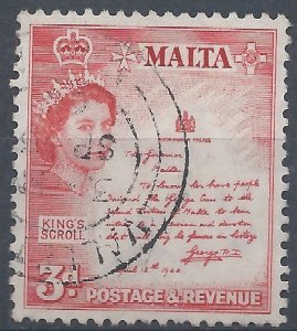 Malta 1956 - 3d - SG272 used