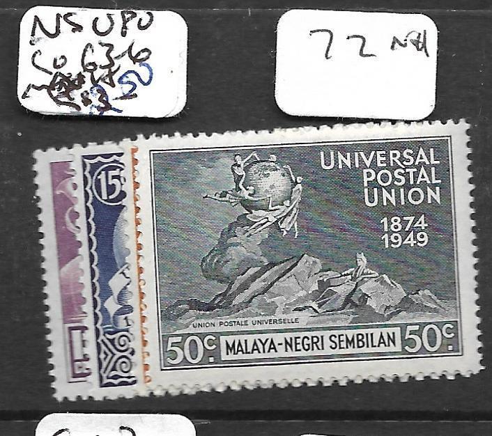 MALAYA NEGRI SEMBILAN (P0301B) UPU SG 63-6  MNH