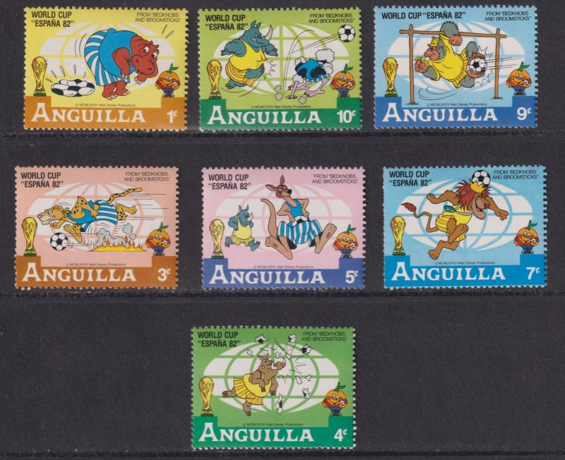 1982 Anguilla World Cup Soccer 82 short set MNH Sc# 492 // 498 CV: $1.75