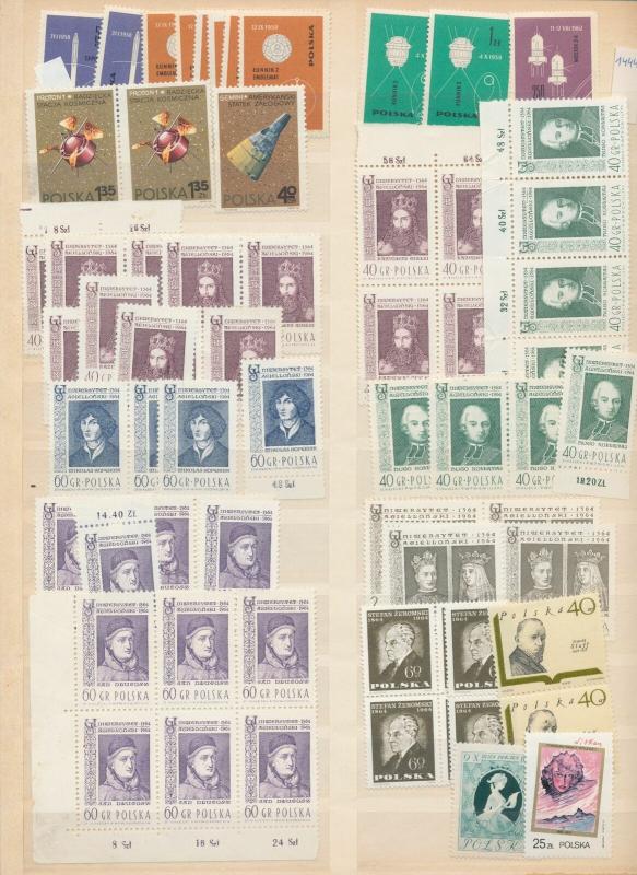 POLAND 1960s/70s Sport Space Wildlife MNH(Appx 400+Stamps) (Ref Ac1401