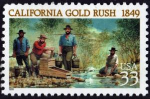 SC#3316 33¢ California Gold Rush Single (1999) MNH
