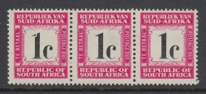 South Africa, SG D51 var, MNH (right MHR), Broken 1 variety, R. 3/8
