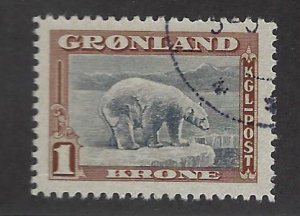 Greenland SC#16 Used VF SCV$40.00....Beautiful!