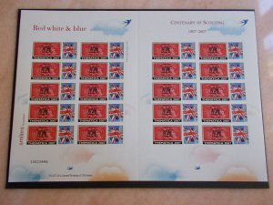 GB Centenary of Scouting Thematica 2007 Limited Edition Smiler Sheet no 27/250