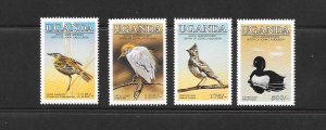 BIRDS - UGANDA #453-6  MNH