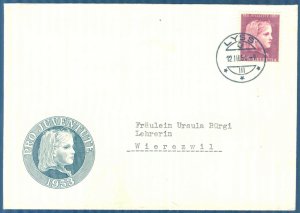 Switzerland 1954 Art Paintings A. Anker Pro Juventute Mi. 588 Letter