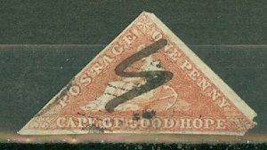 CX: Cape of Good Hope 3 used missing corner CV $325