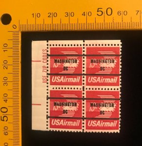 C79b Zip Block of 4, MNH,  Washington DC precancel