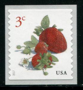 5201 US 3c Strawberries SA coil, MNH sgl