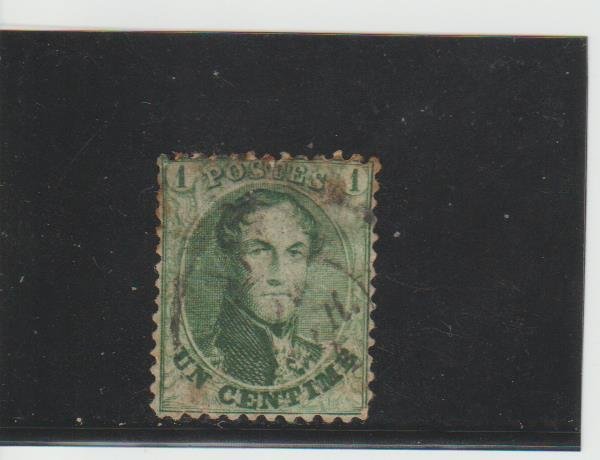 Belgium  Scott#  13  Used  (1863 King Leopold)