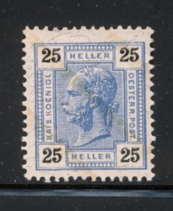 Austria 1904 Scott #99a (99b)MH w/ varnish bars