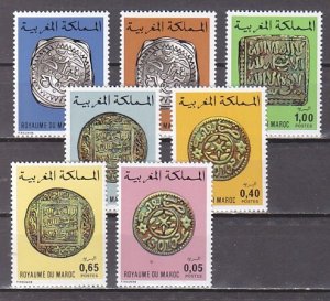 Morocco, Scott cat. 354-360. Various Coins issue.