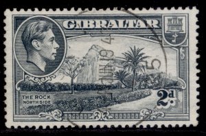 GIBRALTAR GVI SG124b, 2d grey, VERY FINE USED. CDS