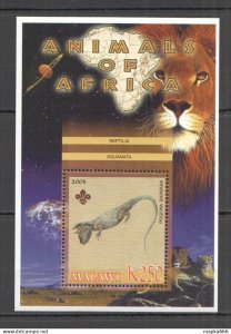 I0993 2005 Fauna Wild Cats Animals Of Africa Reptiles Bl Mnh