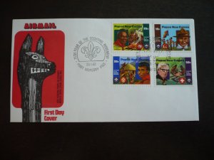 Postal History - Papua New Guinea - Scott# 554-557 - First Day Cover