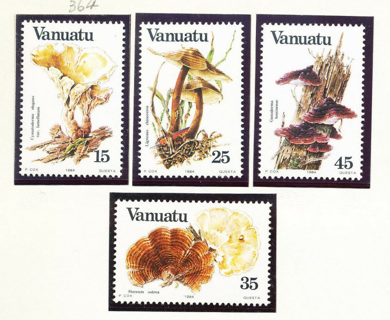 VANUATU - Scott 364-367 - FVF MNH - Mushrooms - 1984