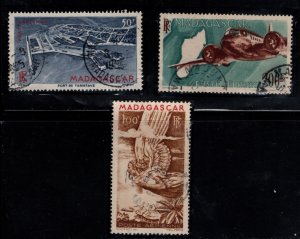 Madagascar Scott C51-C53  Used Airmail set 1946