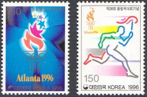 South Korea 1996 MNH Stamps Scott 1881-1882 Sport Olympic Games