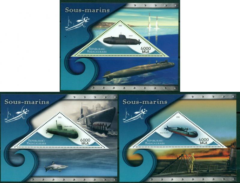 Submarines - U-Boot - Sous-marins - Madagascar MNH set