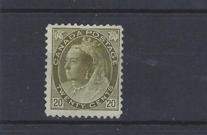 1897 TWENTY cent Numeral  Issue #84 F MH Cat $300 Canada mint 