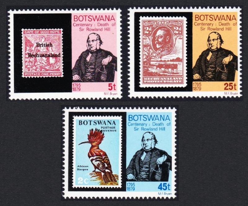 Botswana Death Centenary of Sir Rowland Hill 3v SG#449/51 SC#234-36