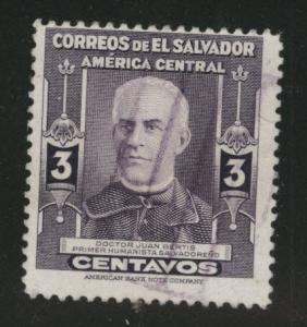 El Salvador Scott 598 Used from 1947 set