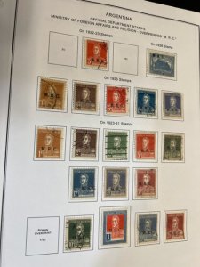 Argentina Official Department stamp Collection