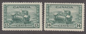 Canada #258, 259 Mint