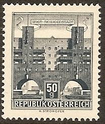 AUSTRIA  619 MNH 1959 50g bluish blk HEILIGENSTADT