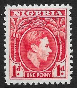 NIGERIA SG50 1938 1d CARMINE MTD MINT