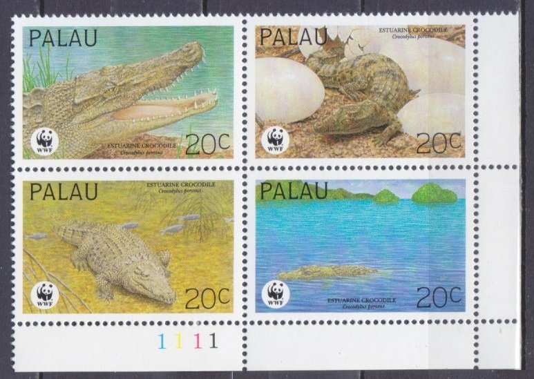 1994 Palau 690-693VB WWF / Reptiles