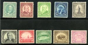 U.S. Scott 692 thru 701 1931 Rotary Press 4th Bureau Issue MNH Set