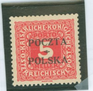 Poland #J1 Unused Single