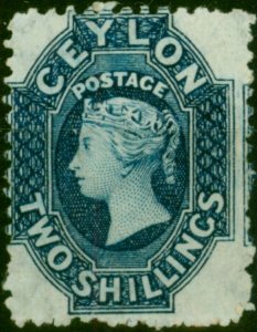 Ceylon 1864 2s Steel Blue SG59 Fine & Fresh MM