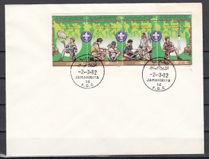 Libya, Scott cat. 1011a. Scouting Movement issue. First day cover. ^