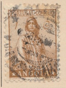 PORTUGAL COLONY ANGOLA 1932 1c Horizontal Dotted Paper Used Stamp A29P34F37156-