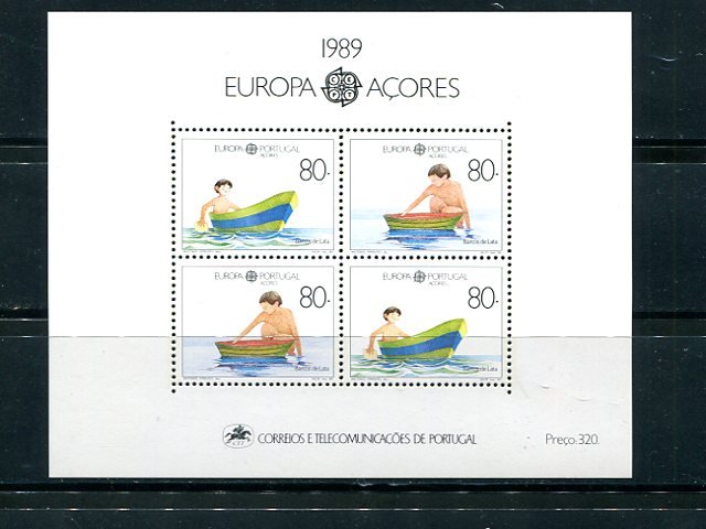 Portugal  Azores 1989 Europa mini sheet   Mint VF NH