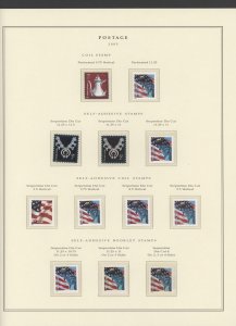 2005 US Complete Commemorative & Definitive Sets -  144 Stamps on National Pages